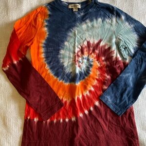Lands’ End Boys Long Sleeve Tie Dye T-Shirt